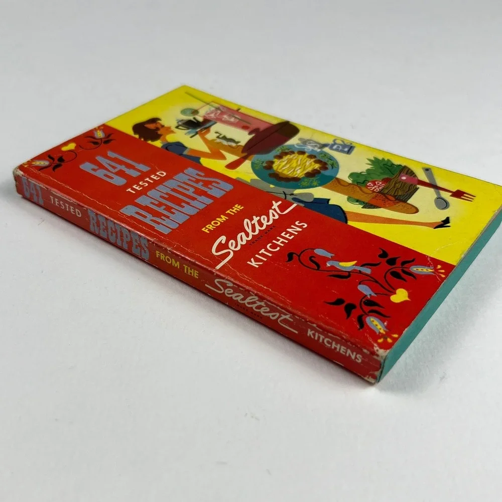 Sealtest 641 Tested Recipes Cookbook 1954 Red Yellow Vintage Mid Century Modern